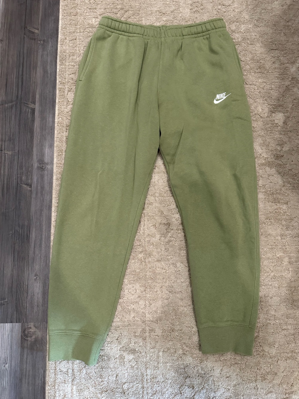 Nike Olive Green Athletic Jogger Pants, SIZE LARGE